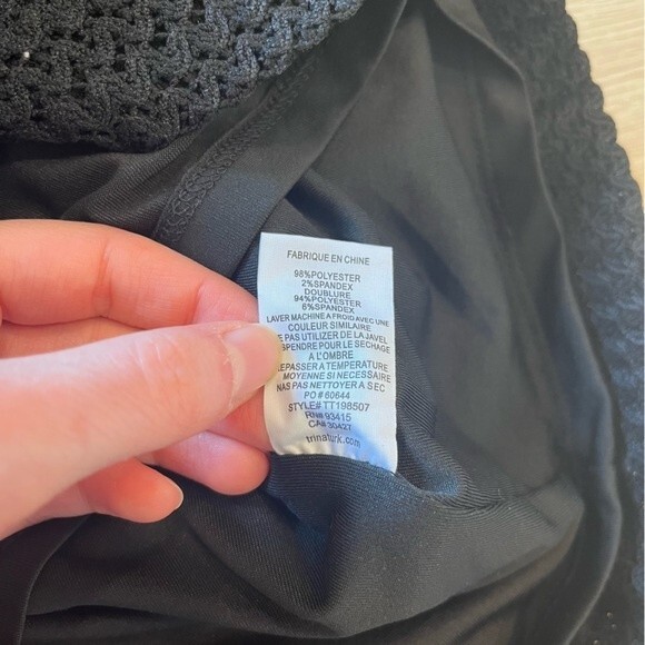 NWT Trina Turk Black Knit Halter Sheath Knee Length Midi Dress Size 2 - Picture 6 of 7